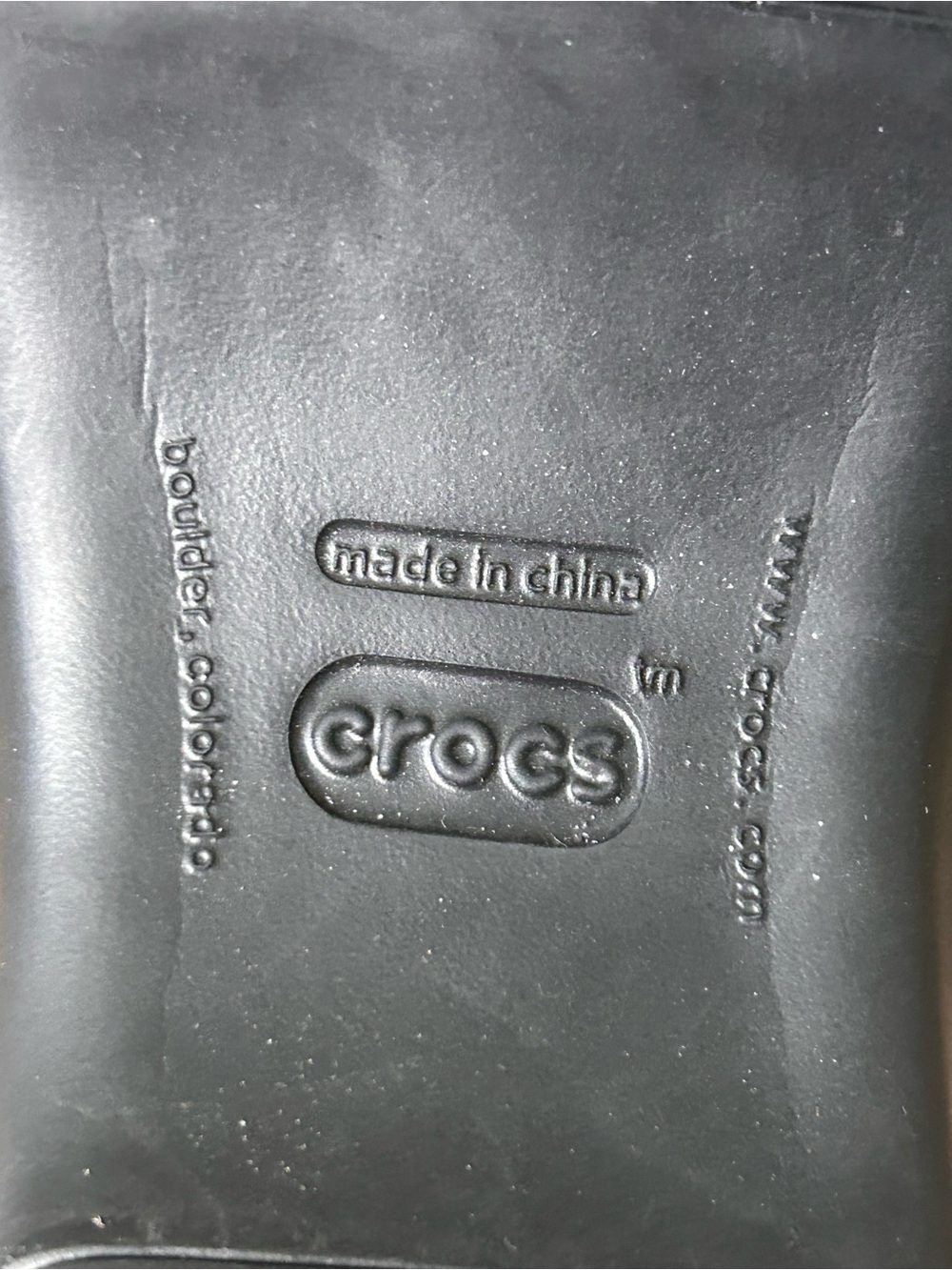 Crocs Sz 9 M Black Leather Buckle Studs Platform Clogs Heels Shoes - Picture 9 of 9
